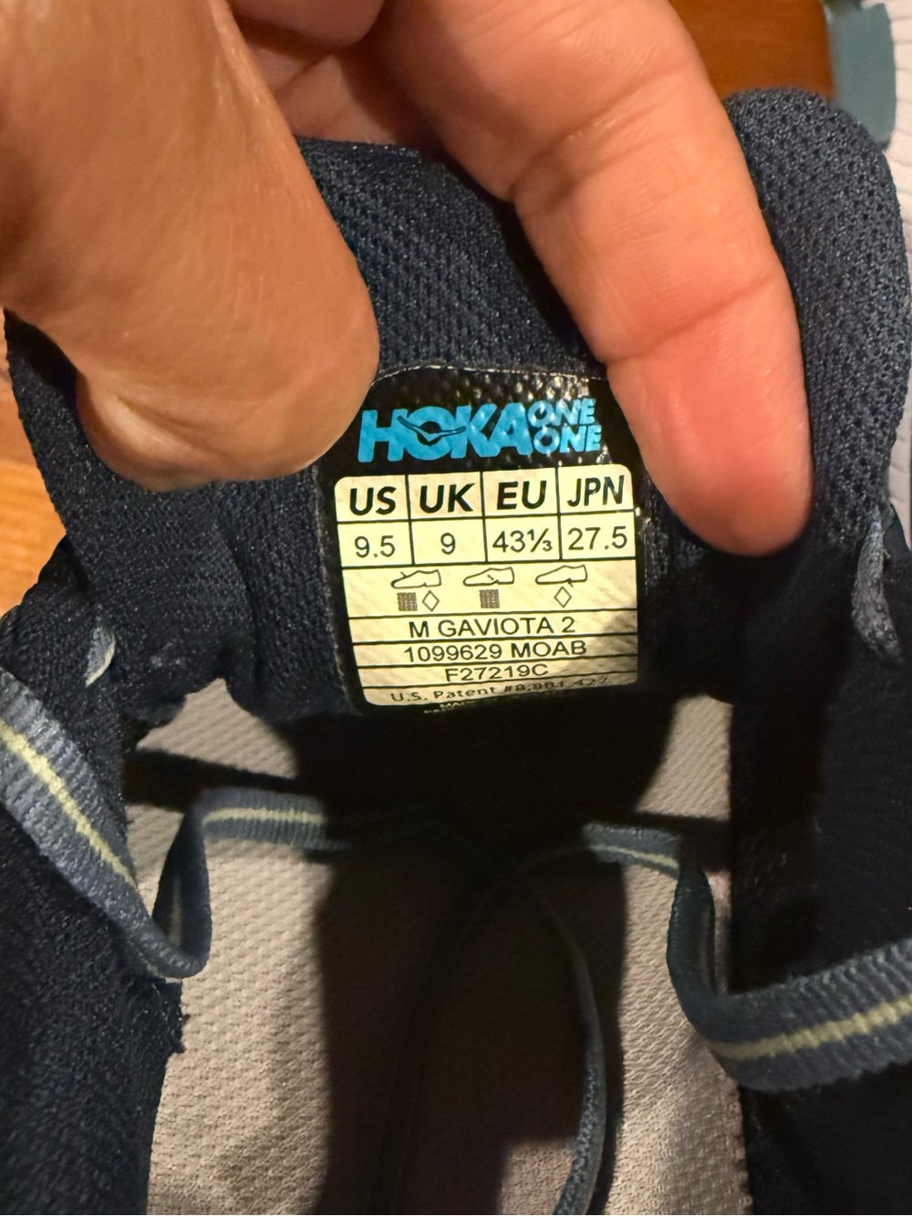 Hoka One One Men's Gaviota 2 Running Shoe - Teal & Navy - Picture 6 of 6